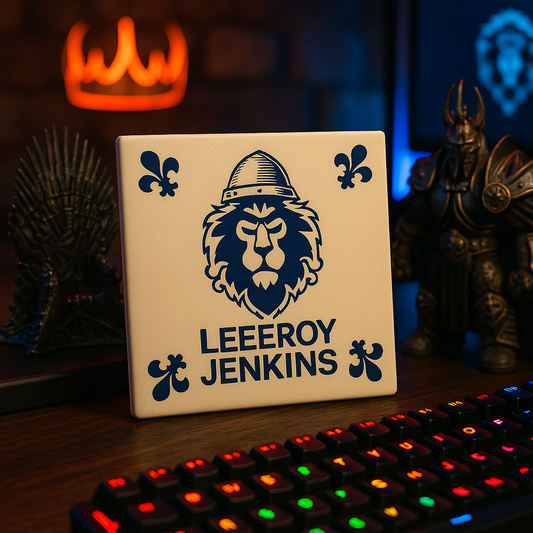 WoW - Leroy Jenkins - Delft Blue Tile with humor