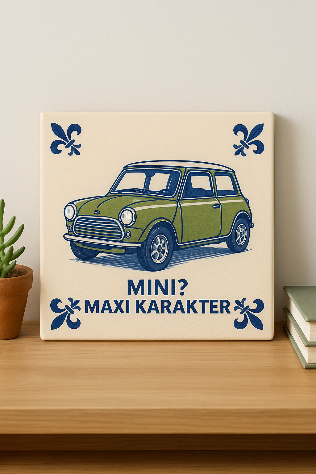 Mini - Delfts Blauwe Tegel met Humor