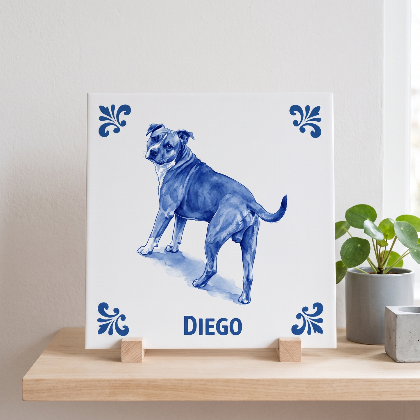 Delfts blauw tegelontwerp Diego