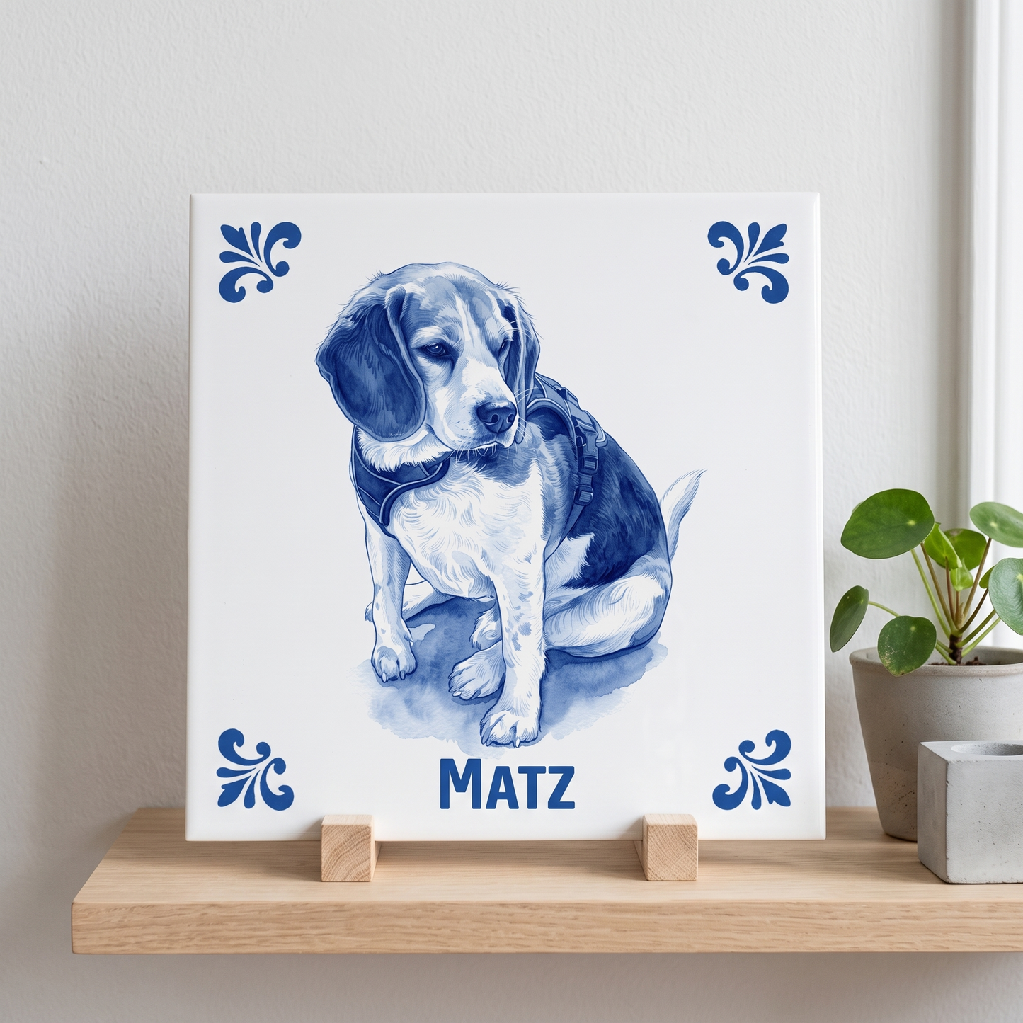 Delfts blauw tegelontwerp Matz