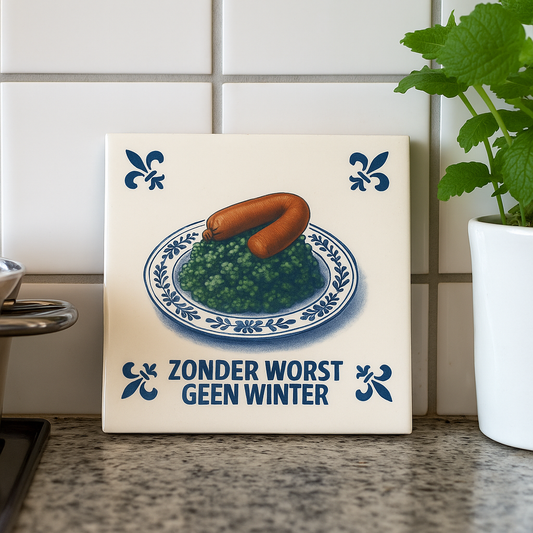 KALE WITH SAUSAGE - Delft Blue With Humor