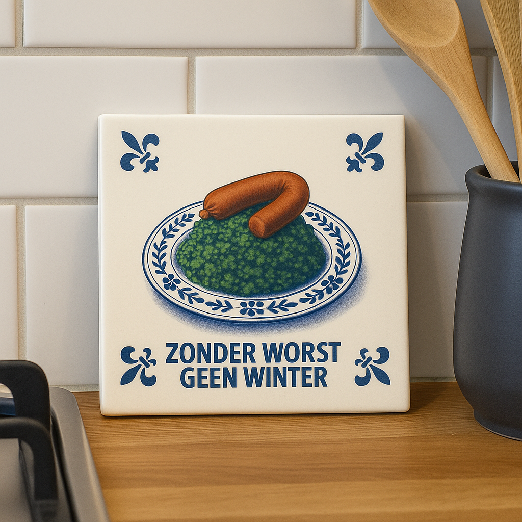 KALE WITH SAUSAGE - Delft Blue With Humor