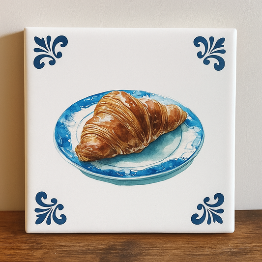 Croissant in Delft Blue