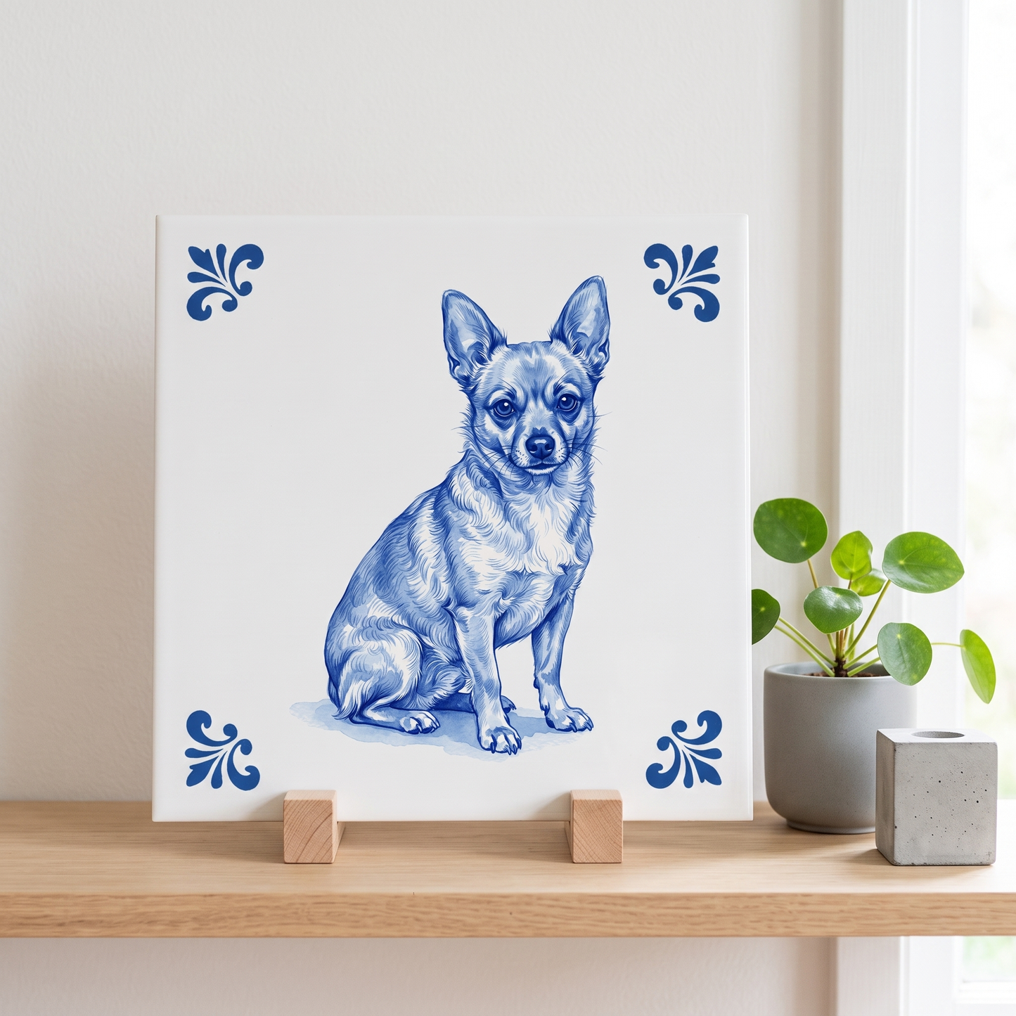 Delfts blauw tegelontwerp