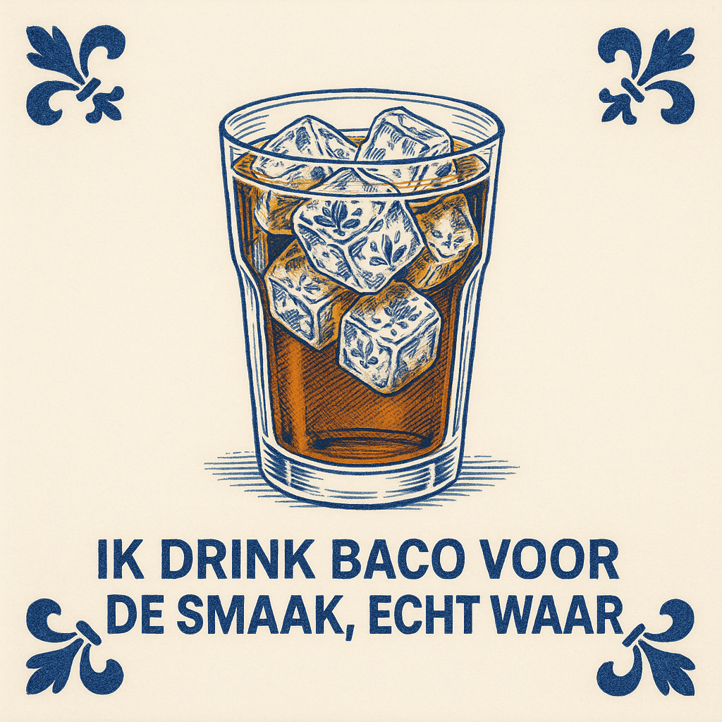 Baco - Delfts Blauwe tegel met humor
