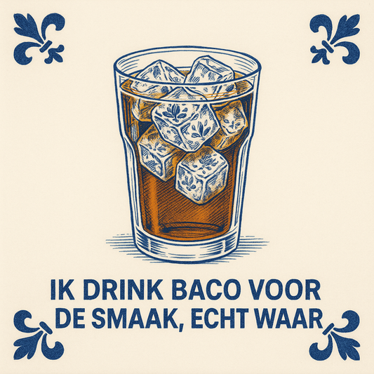 Baco - Delfts Blauwe tegel met humor