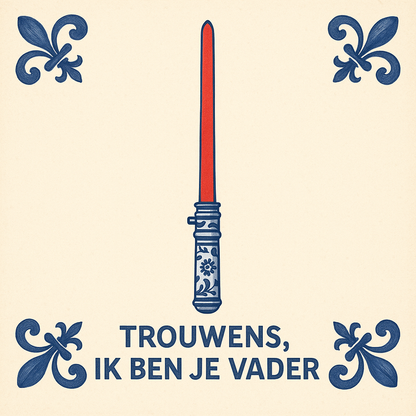 Darth Fader - Delft Blue Tile with Humor