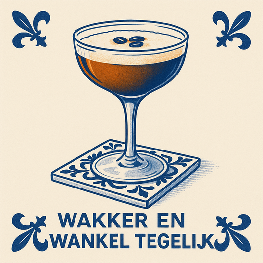 Espresso Martini - Delfts Blauwe Tegel Met Humor