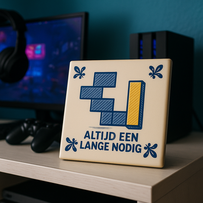 Tetris - Always need a long one - Delft Blue Tile