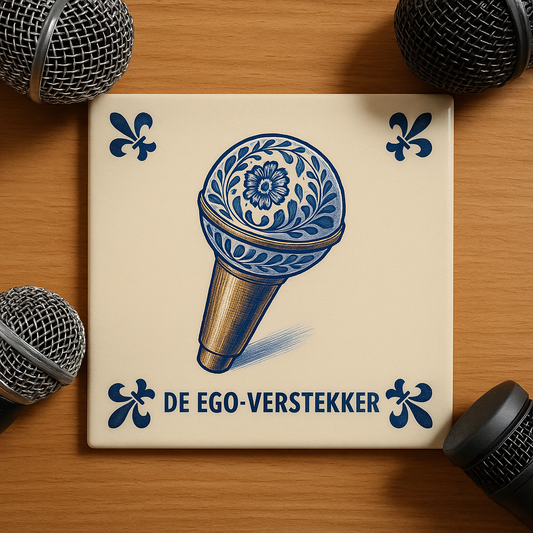 Microfoon - De Ego Versterker - Delfts Blauwe Tegel Met Humor
