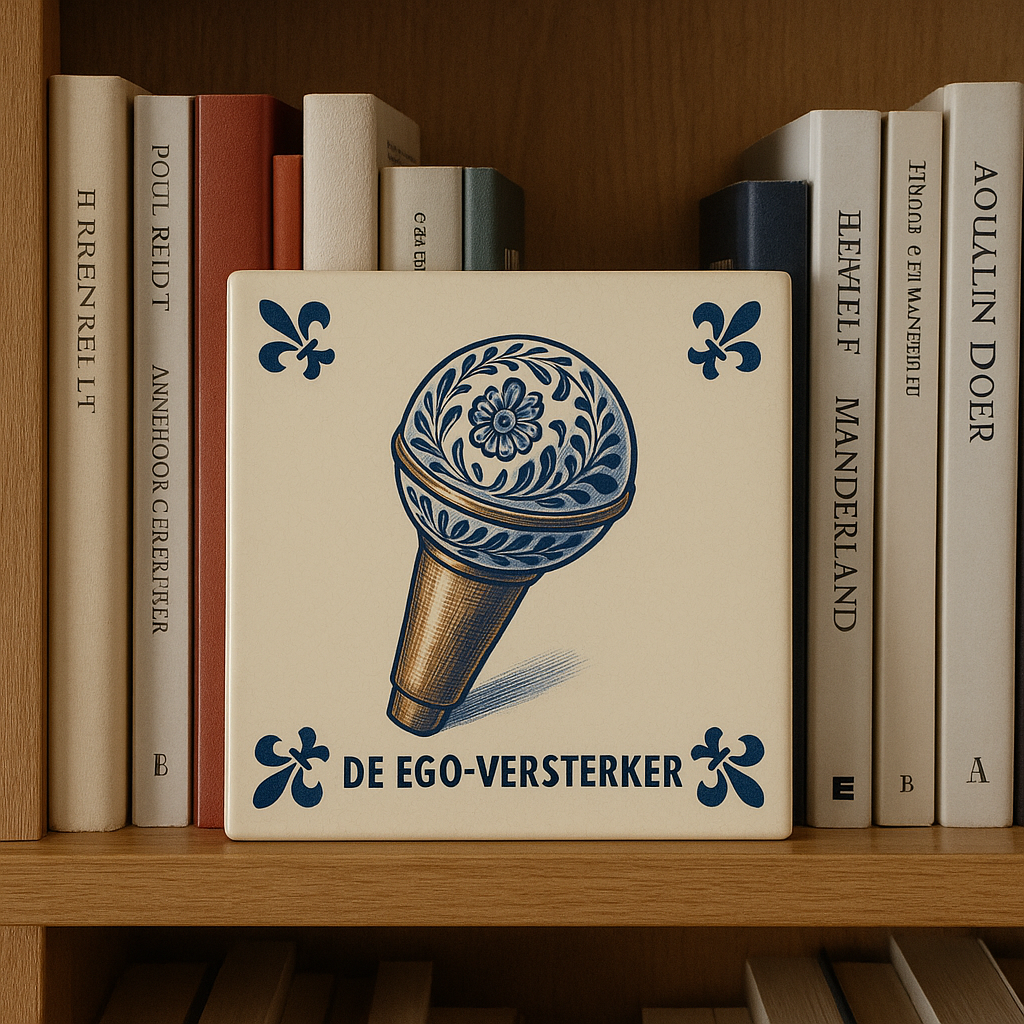 Microfoon - De Ego Versterker - Delfts Blauwe Tegel Met Humor