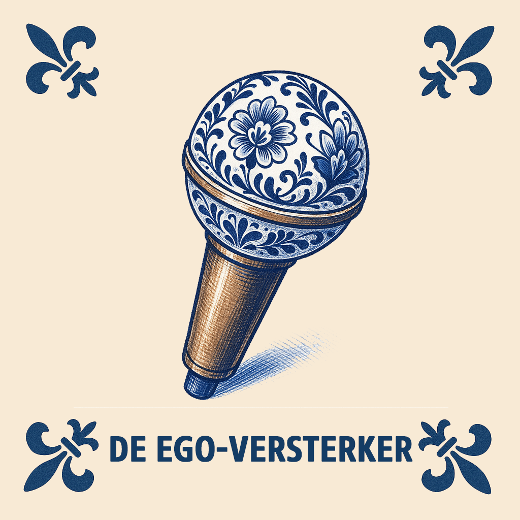 Microfoon - De Ego Versterker - Delfts Blauwe Tegel Met Humor