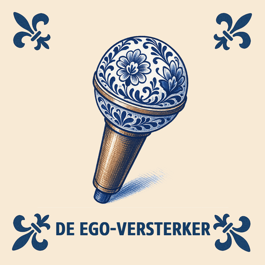 Microfoon - De Ego Versterker - Delfts Blauwe Tegel Met Humor