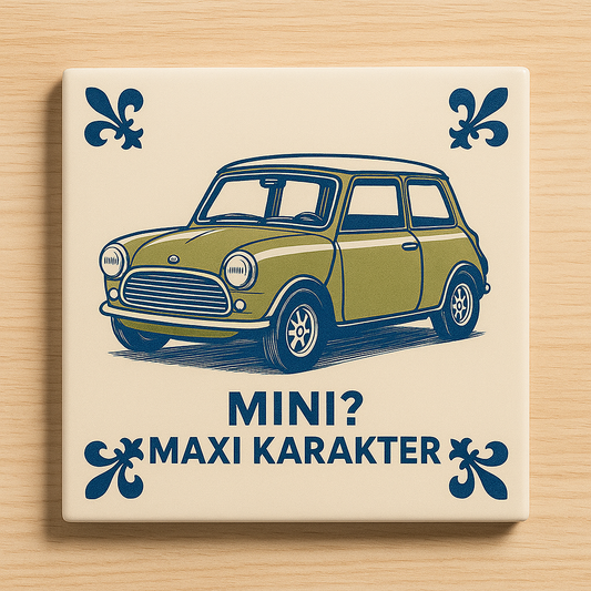 Mini - Delfts Blauwe Tegel met Humor