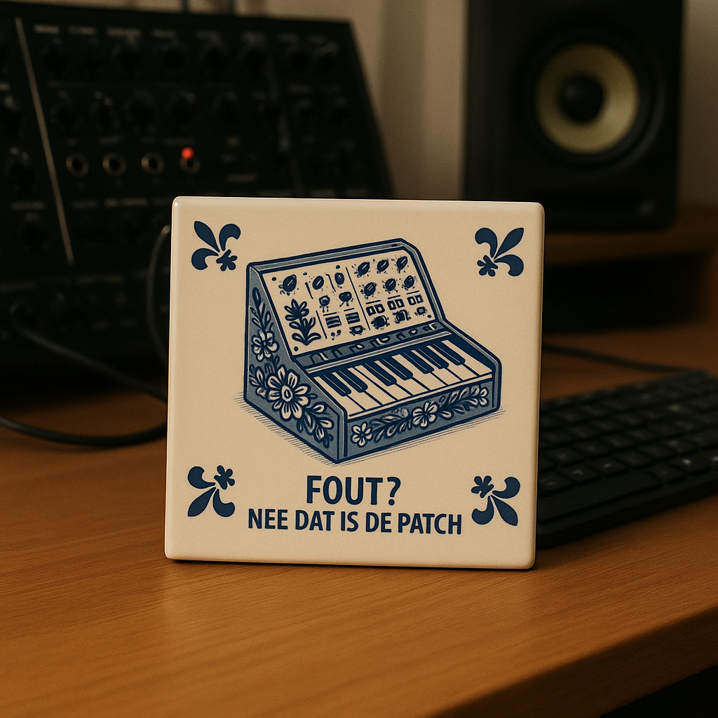 Synthesizer - Fout? Nee dat is de patch - Delfts Blauwe Tegel Met Humor