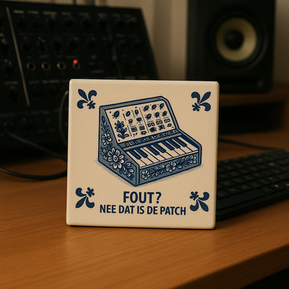 Synthesizer - Fout? Nee dat is de patch - Delfts Blauwe Tegel Met Humor