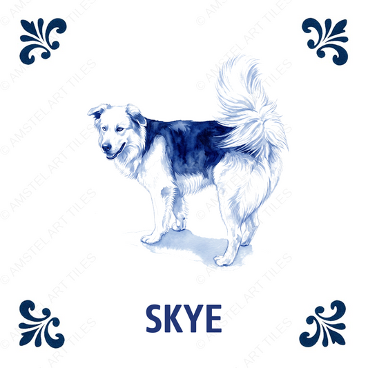 Delfts blauw tegelontwerp Skye