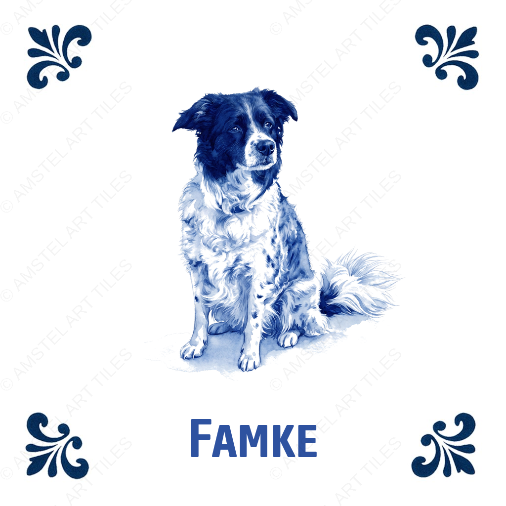 Tegelontwerp Famke - Delfts blauw