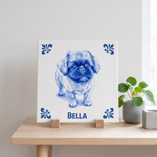 Delfts blauw tegelontwerp Bella