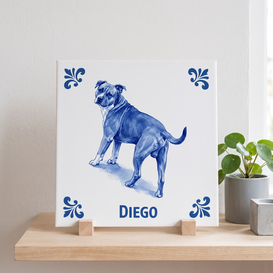 Delfts blauw tegelontwerp Diego
