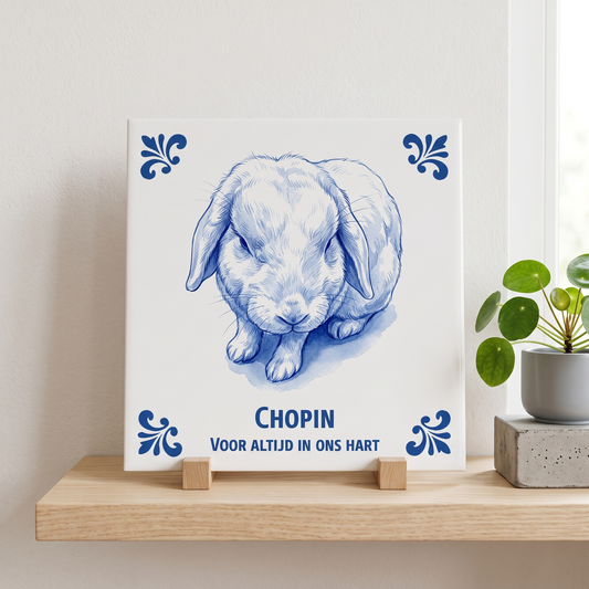 Delfts blauw tegelontwerp Chopin