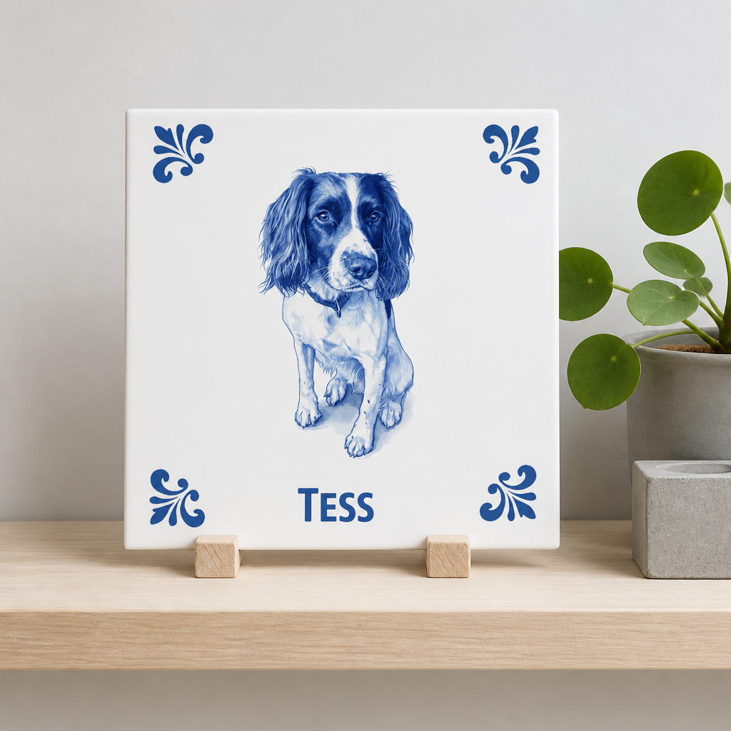 Delfts blauw tegelontwerp Tess
