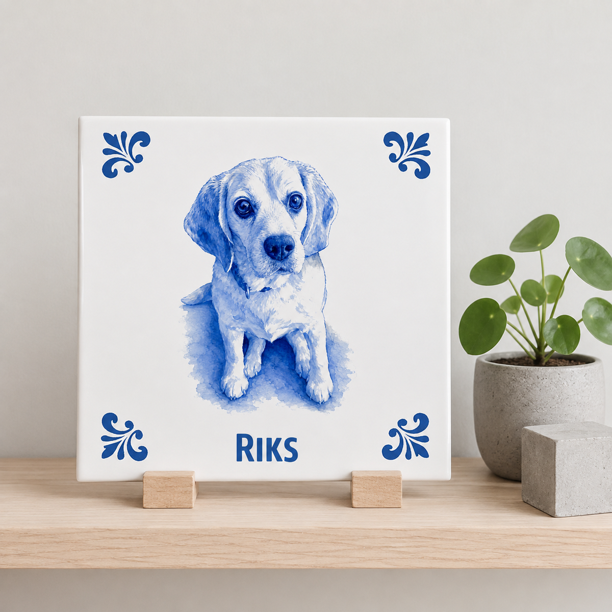 Tegelontwerp Riks klassieke Delfts Blauwe versie