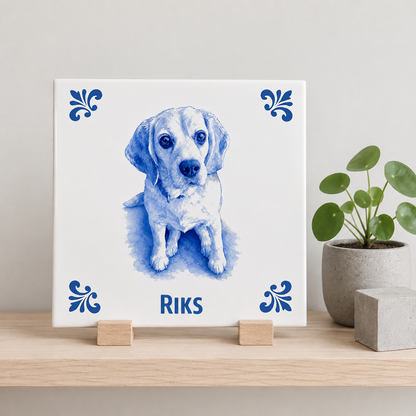 Tegelontwerp Riks klassieke Delfts Blauwe versie