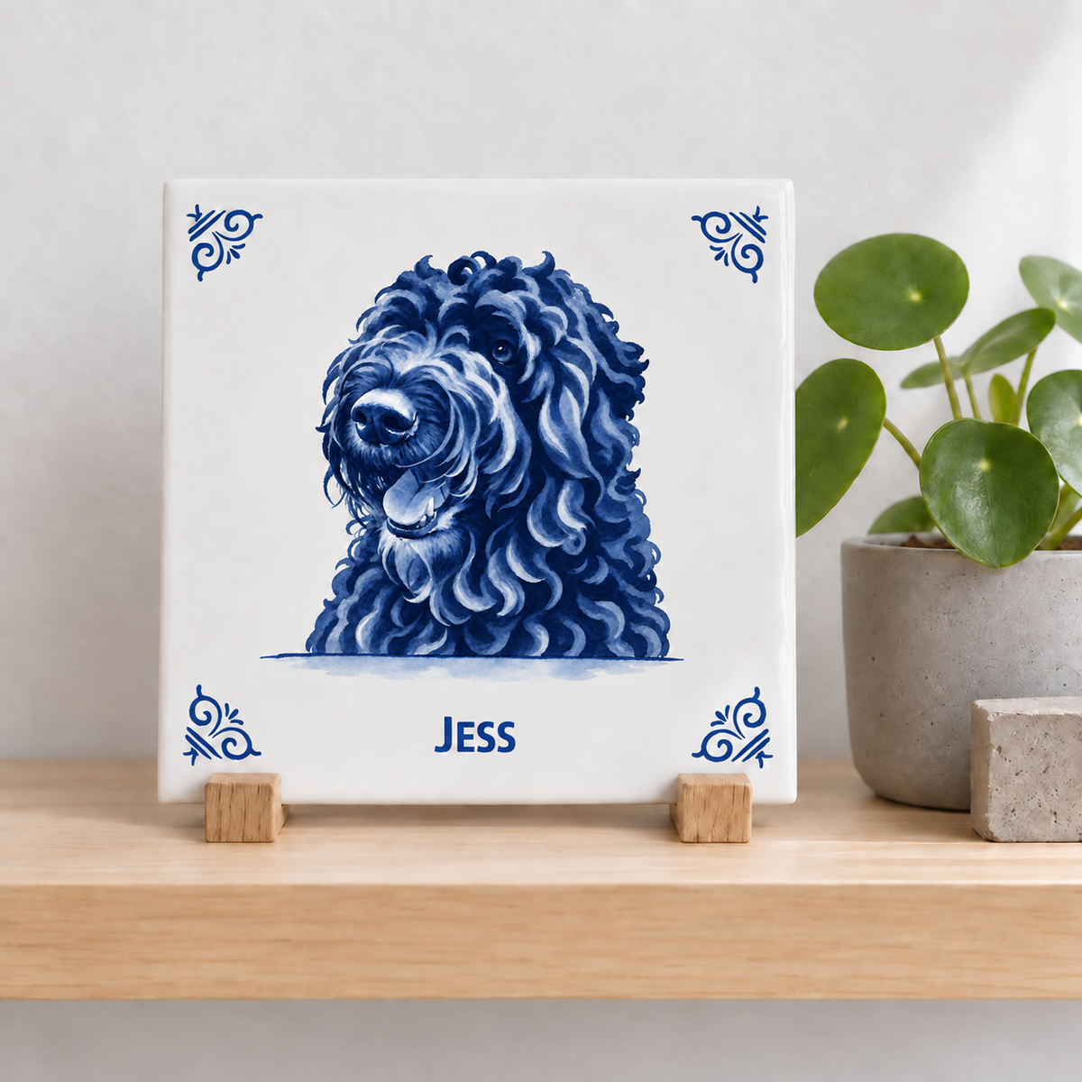 Jess – Delfts blauw met sierlijke hoeken – AT1666