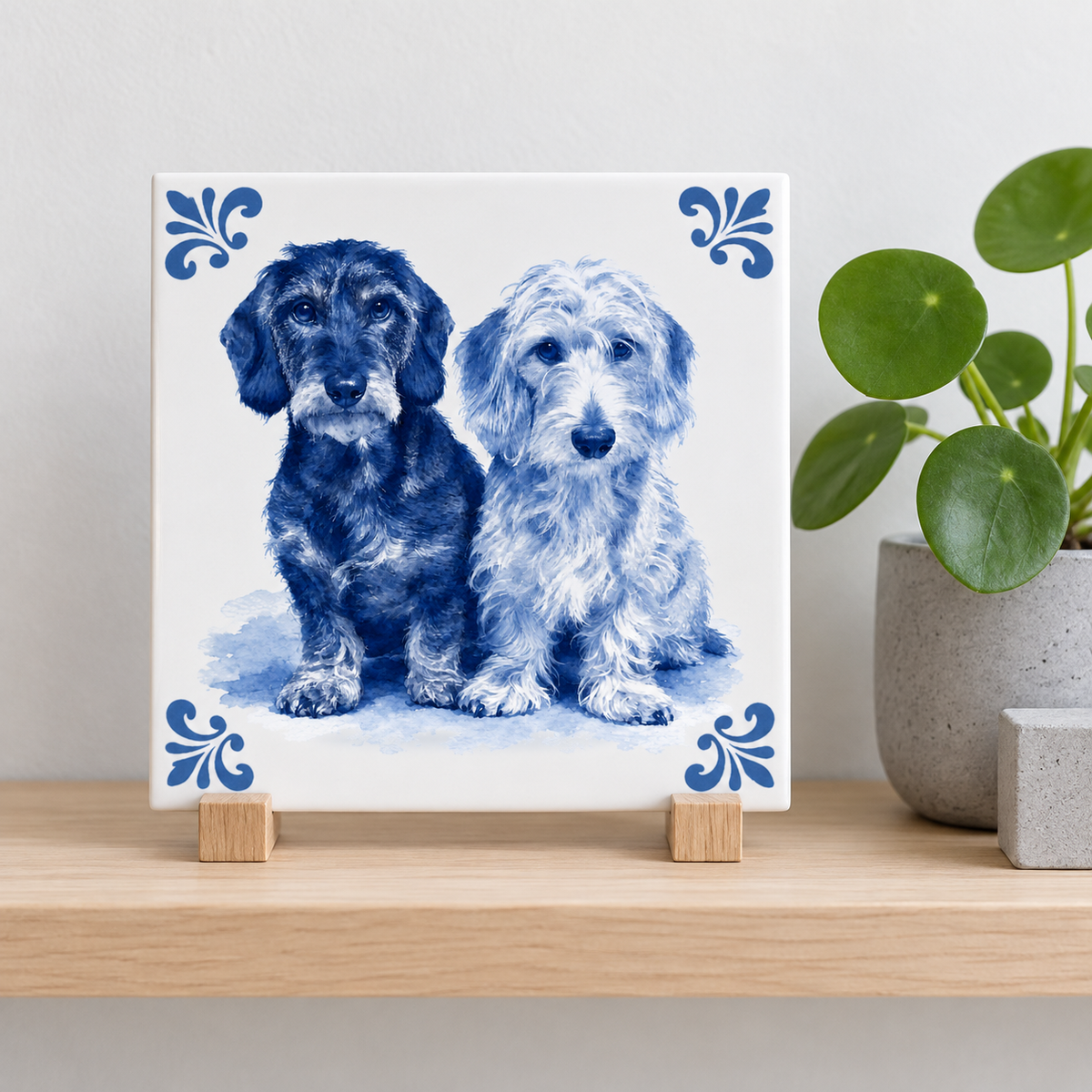 Tegelontwerp twee honden AT1846