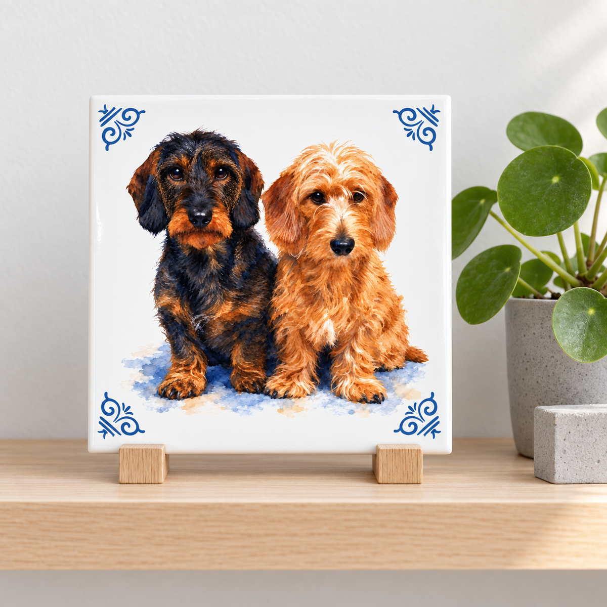 Tegelontwerp twee honden AT1847