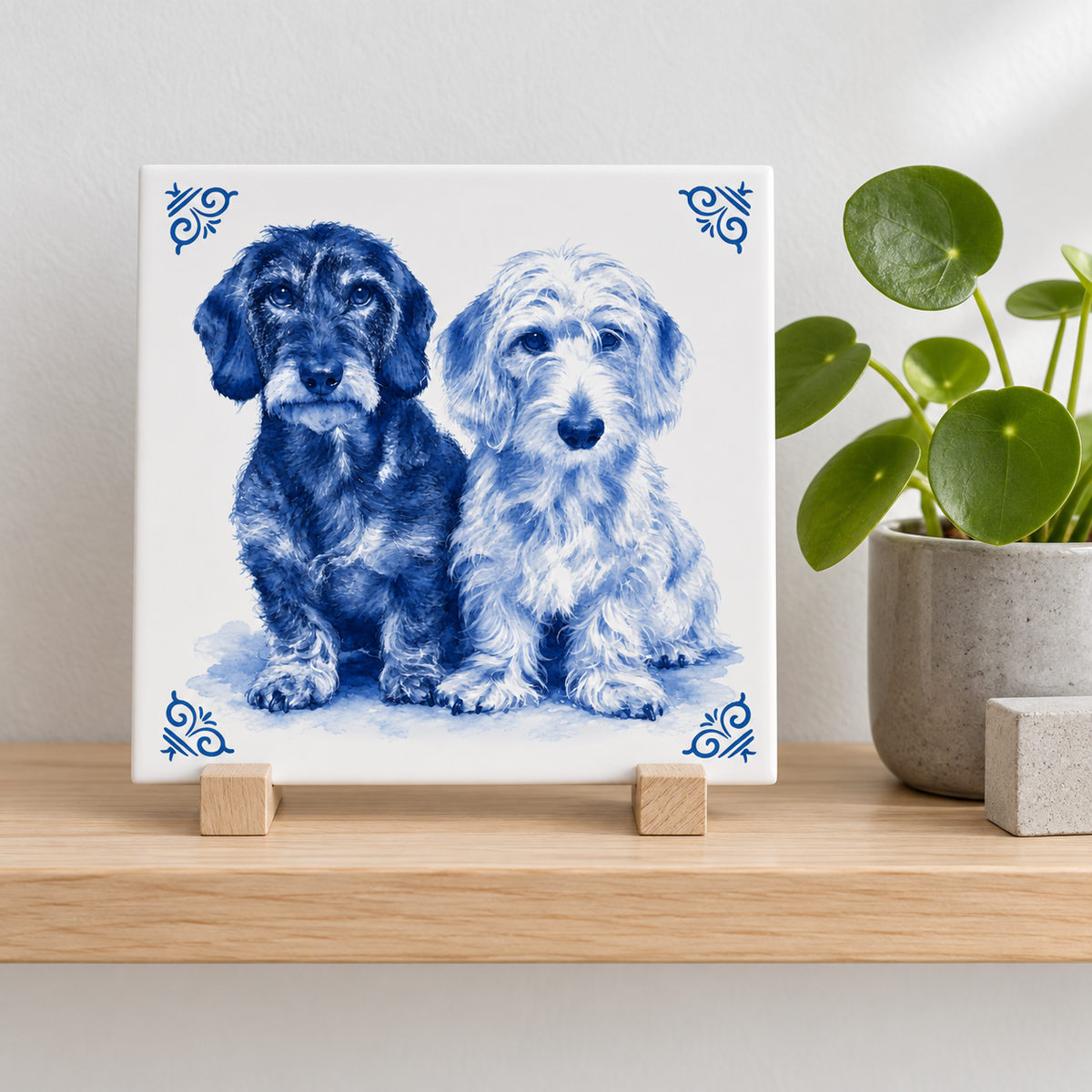 Tegelontwerp twee honden AT1848