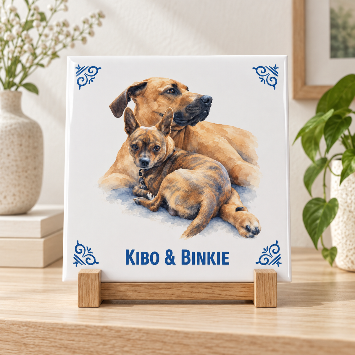 Persoonlijk tegelontwerp Kibo & Binkie AT1892
