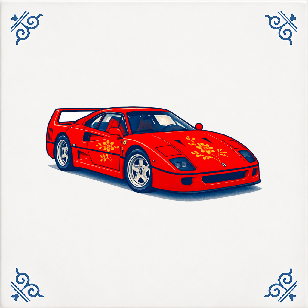 Delfts blauwe tegel ATS007-06