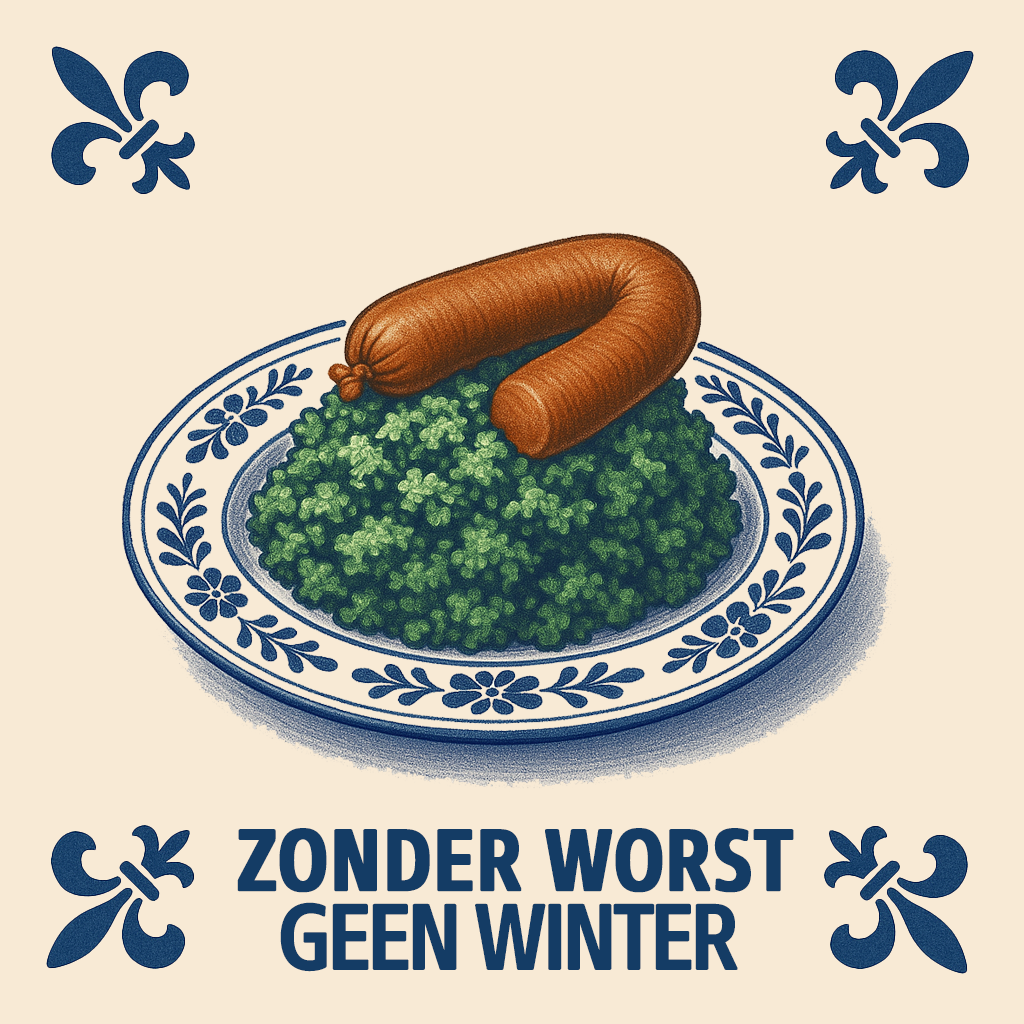 BOERENKOOL MET WORST - Delfts Blauw Met Humor