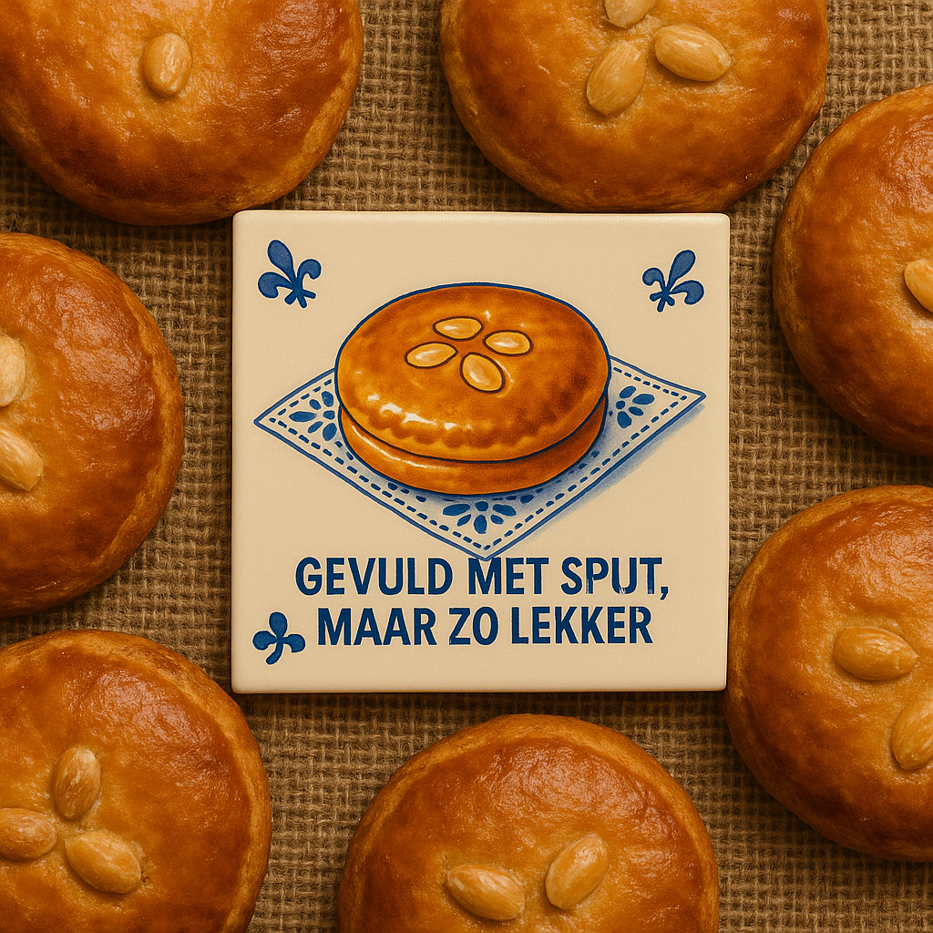 Gevuld met spijt, maar zó lekker -  Delfts Blauwe Tegel Met Humor