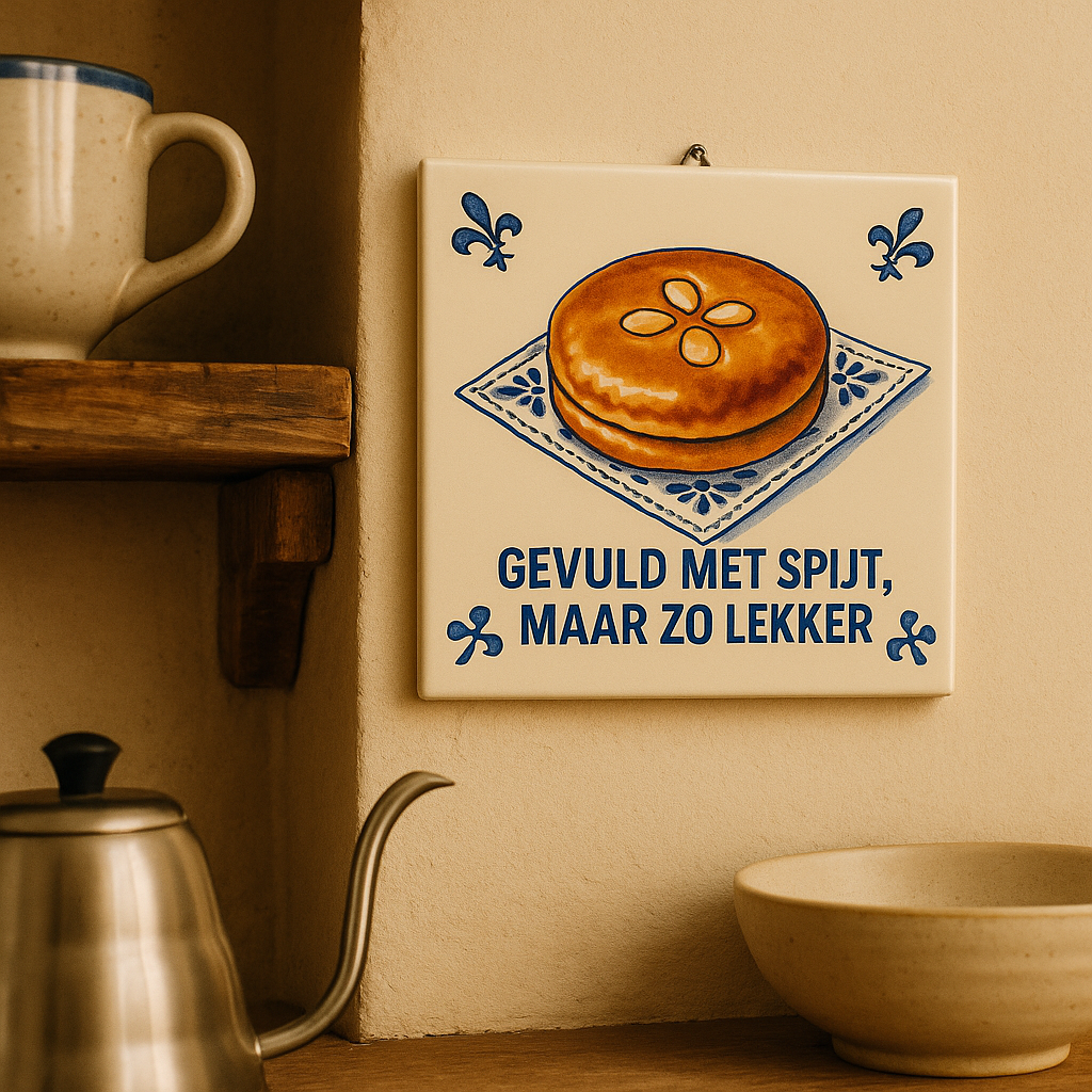 Gevuld met spijt, maar zó lekker -  Delfts Blauwe Tegel Met Humor