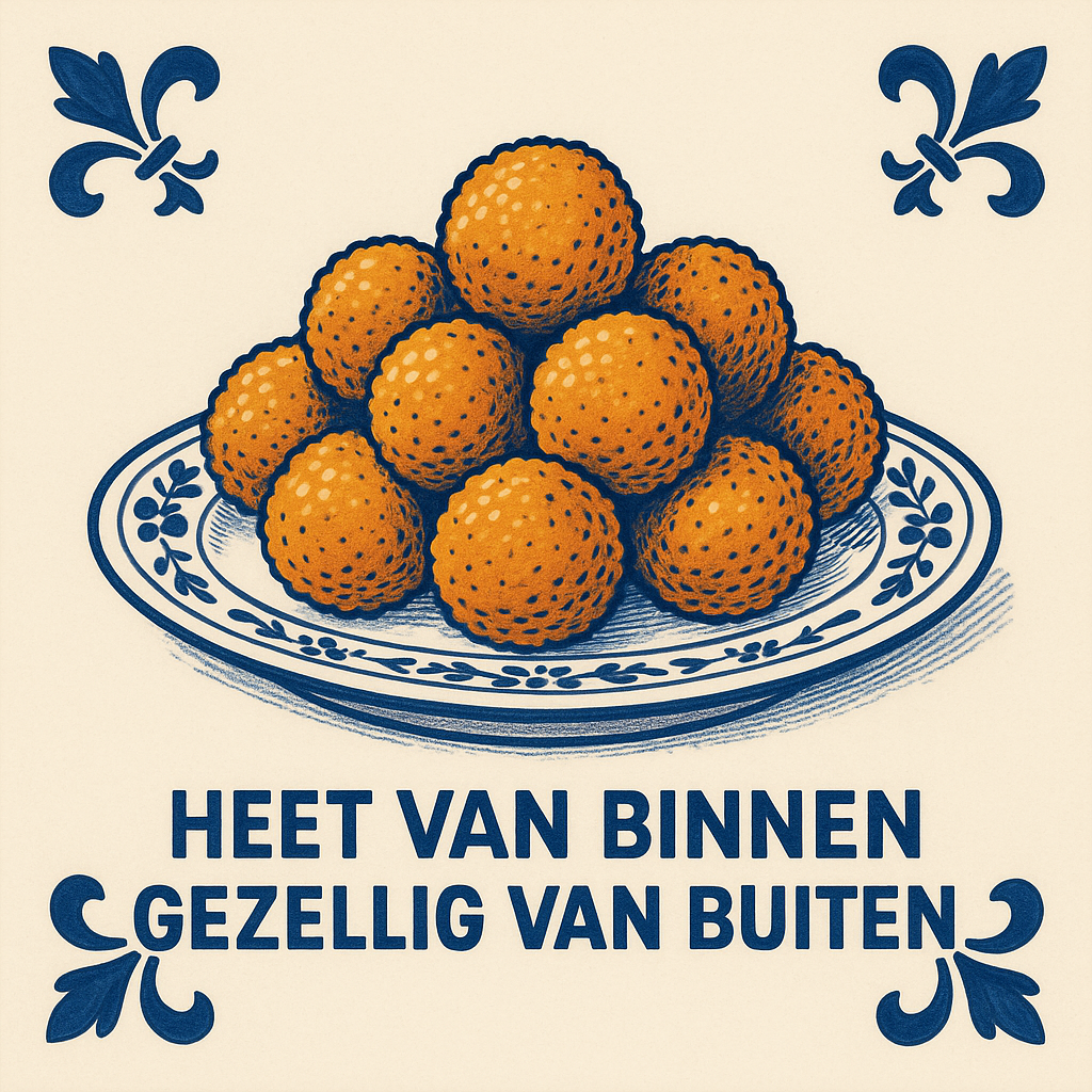 Heet Van Binnen Gezellig Van Buiten - Delfts Blauwe Tegel Met Humor