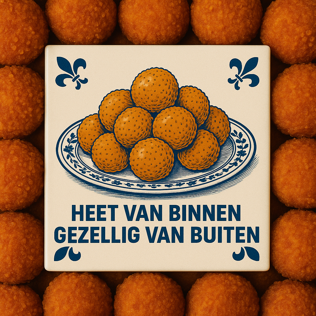 Heet Van Binnen Gezellig Van Buiten - Delfts Blauwe Tegel Met Humor