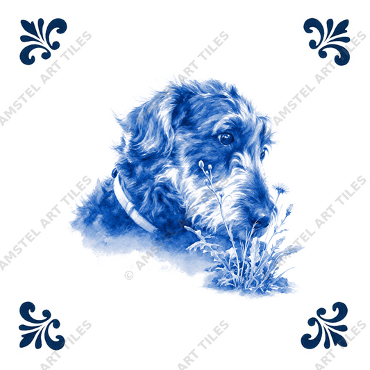 Delfts blauwe tegel ontwerp