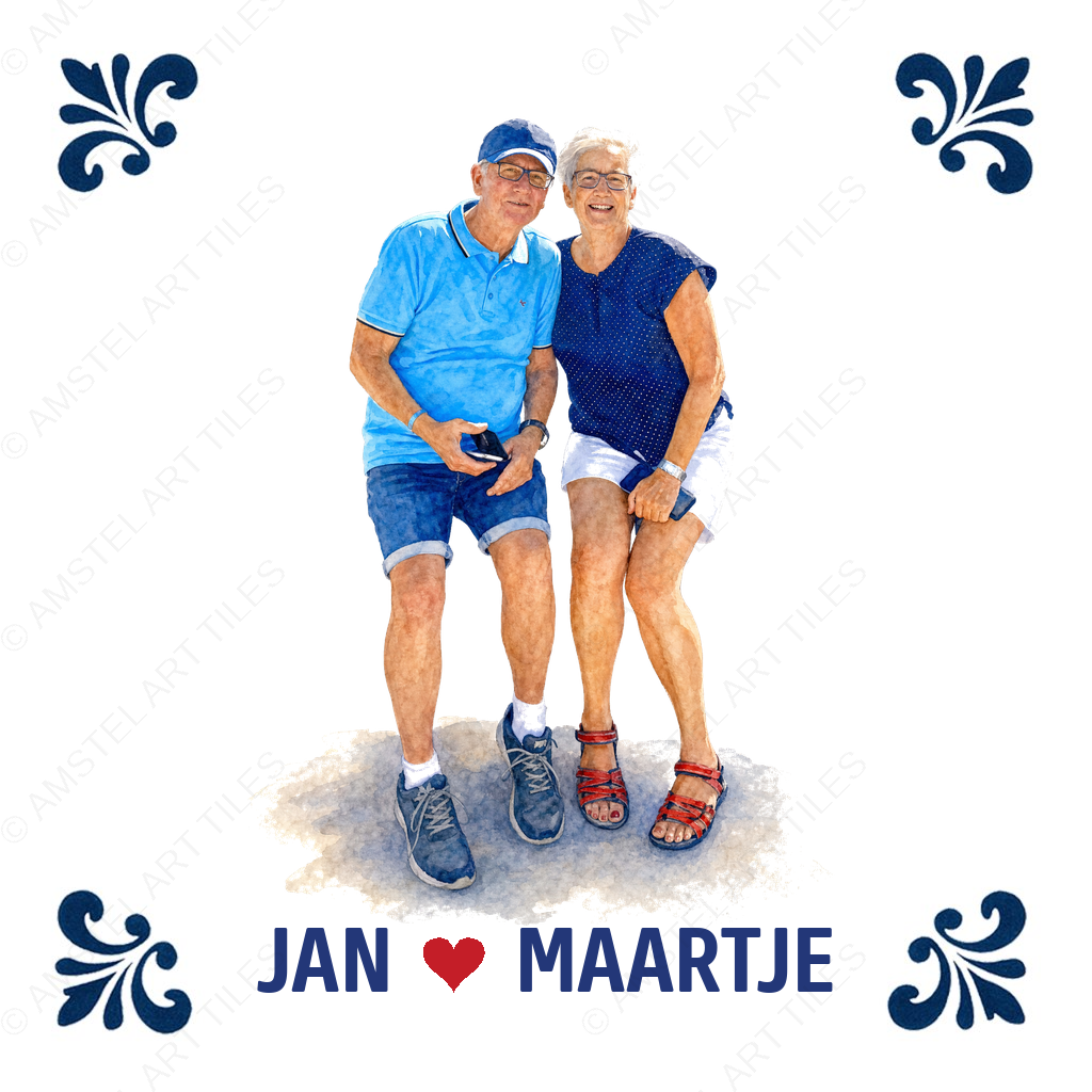 Tegelontwerp Jan en Maartje met watermerk