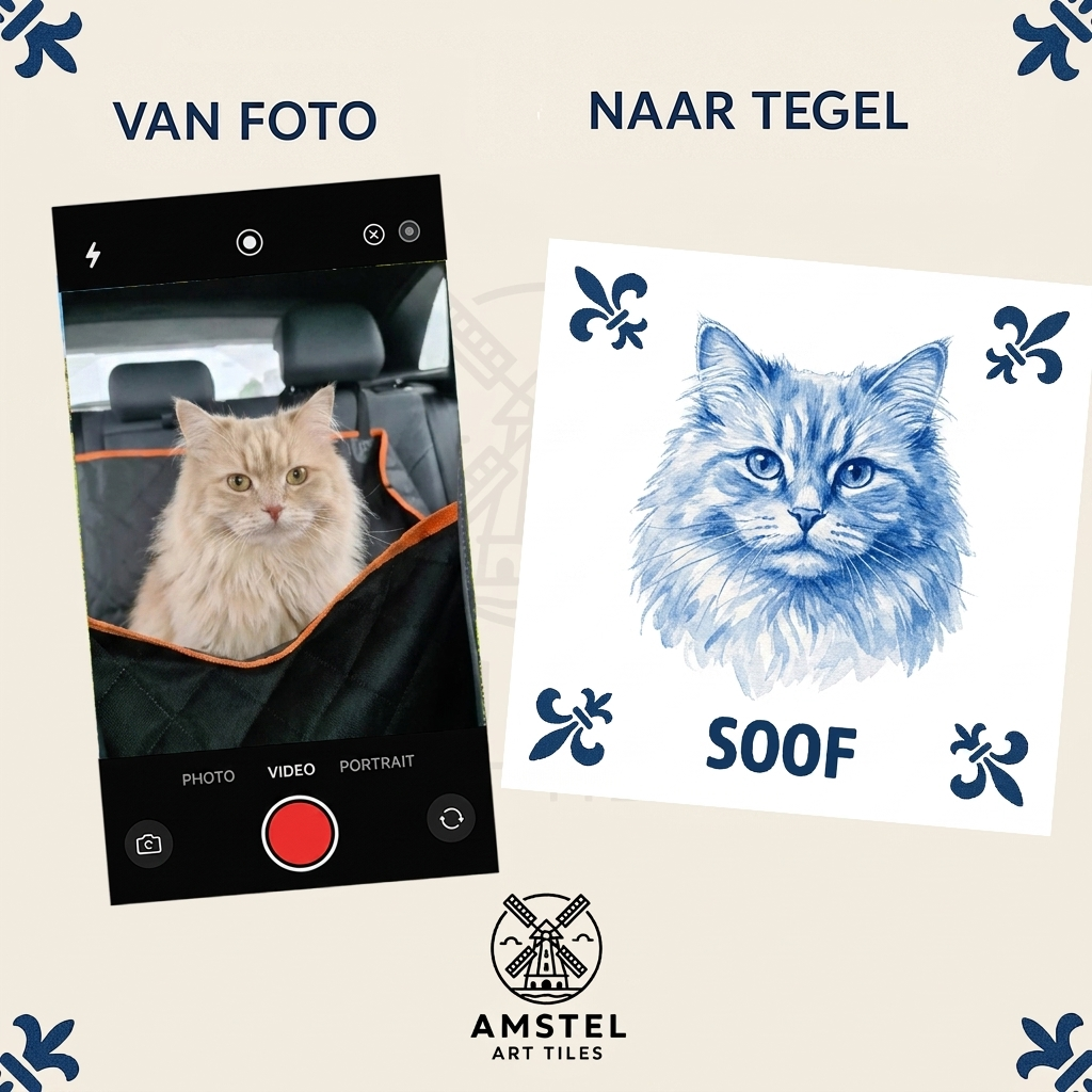 Van foto naar tegel - kat Soof
