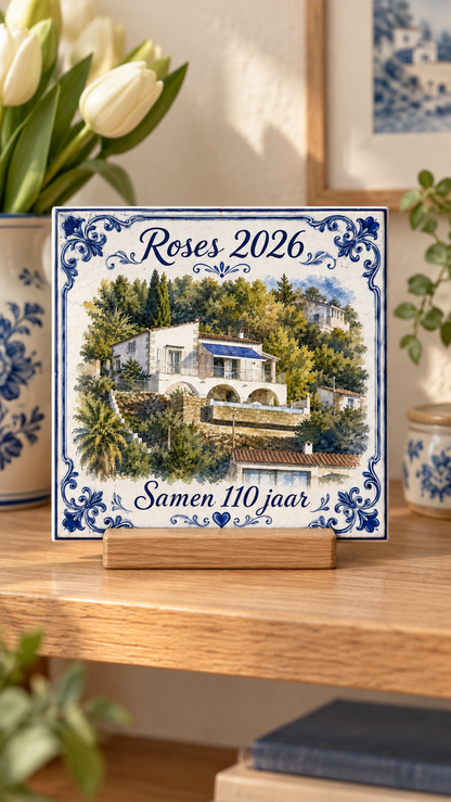 Jubileumtegel Roses 2026 Samen 110 jaar