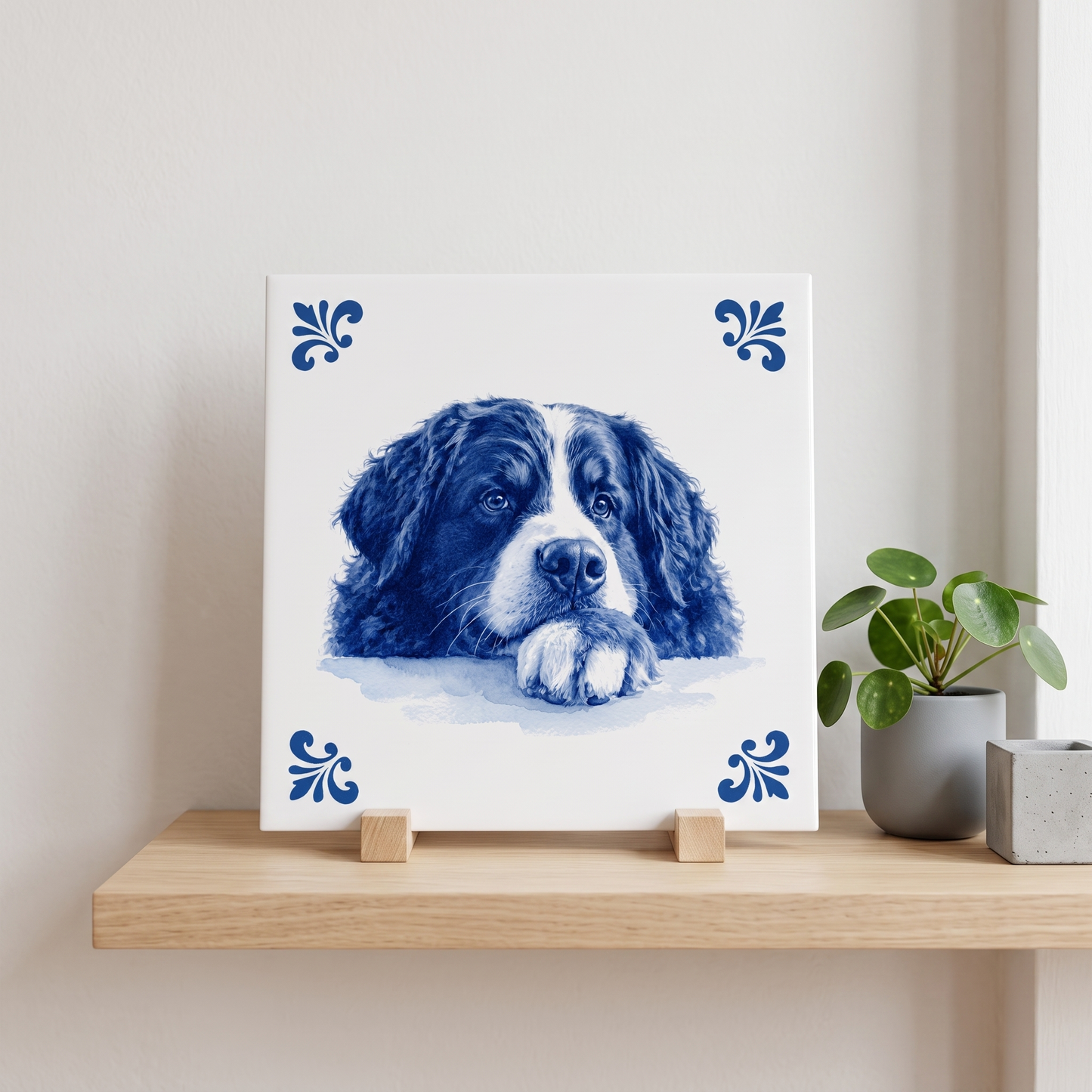 Delfts blauw tegelontwerp