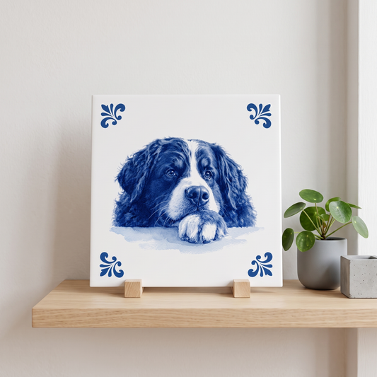 Delfts blauw tegelontwerp