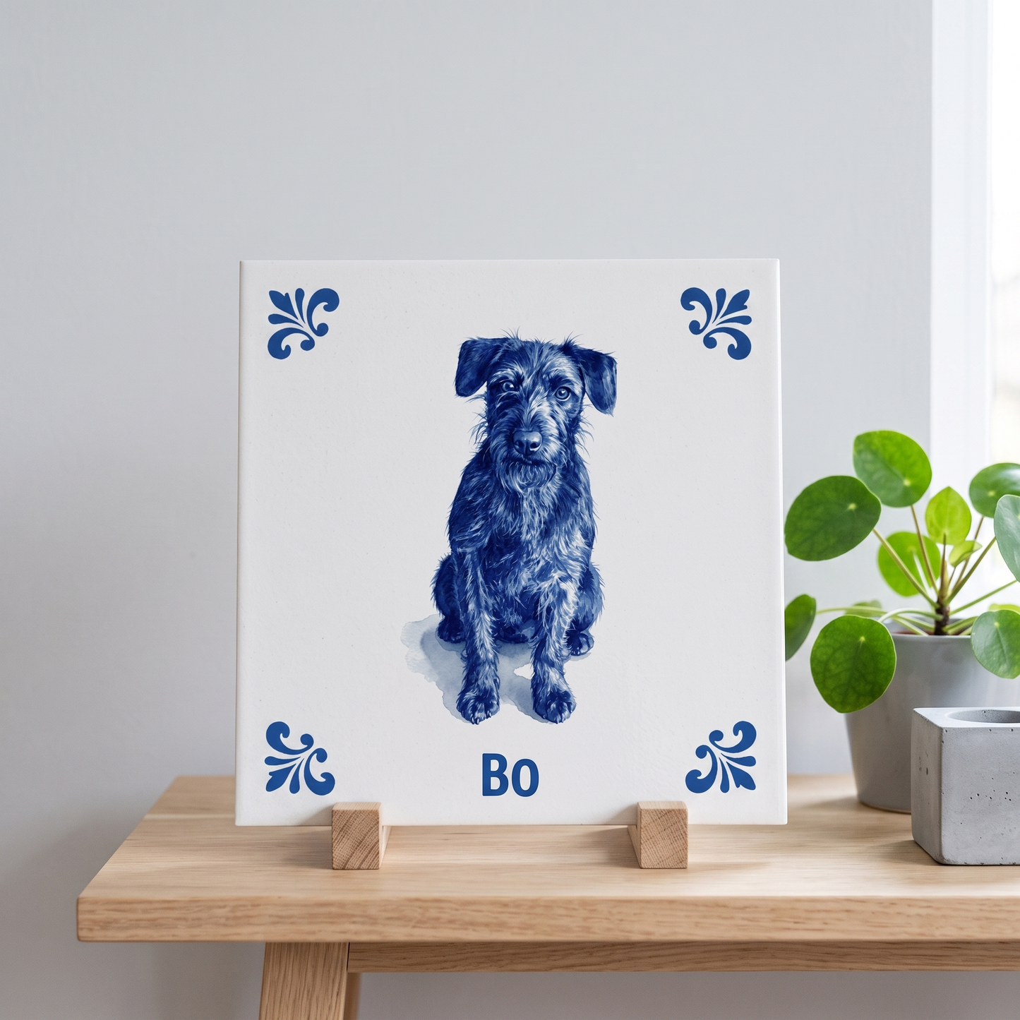 Delfts blauw tegelontwerp Bo