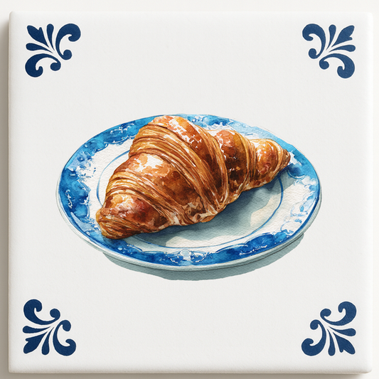 Croissant in Delft Blue