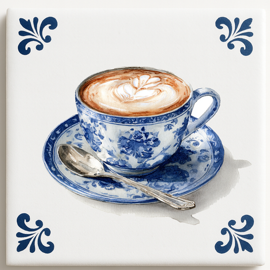 Cappuccino in Delft Blue
